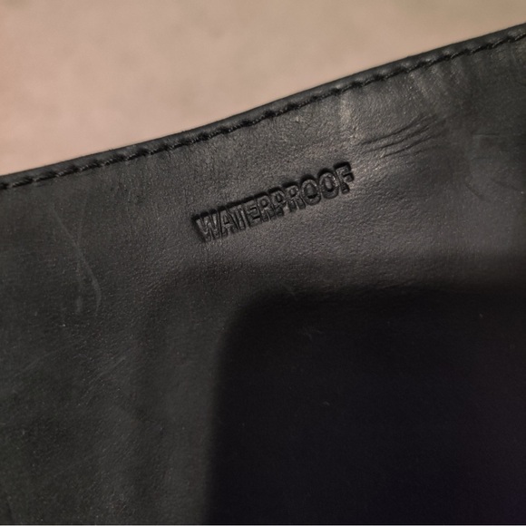 MERRELL Tetra Launch Waterproof Boots Women US 6 Black Leather Mid-Calf Moto Zip - Picture 7 of 9